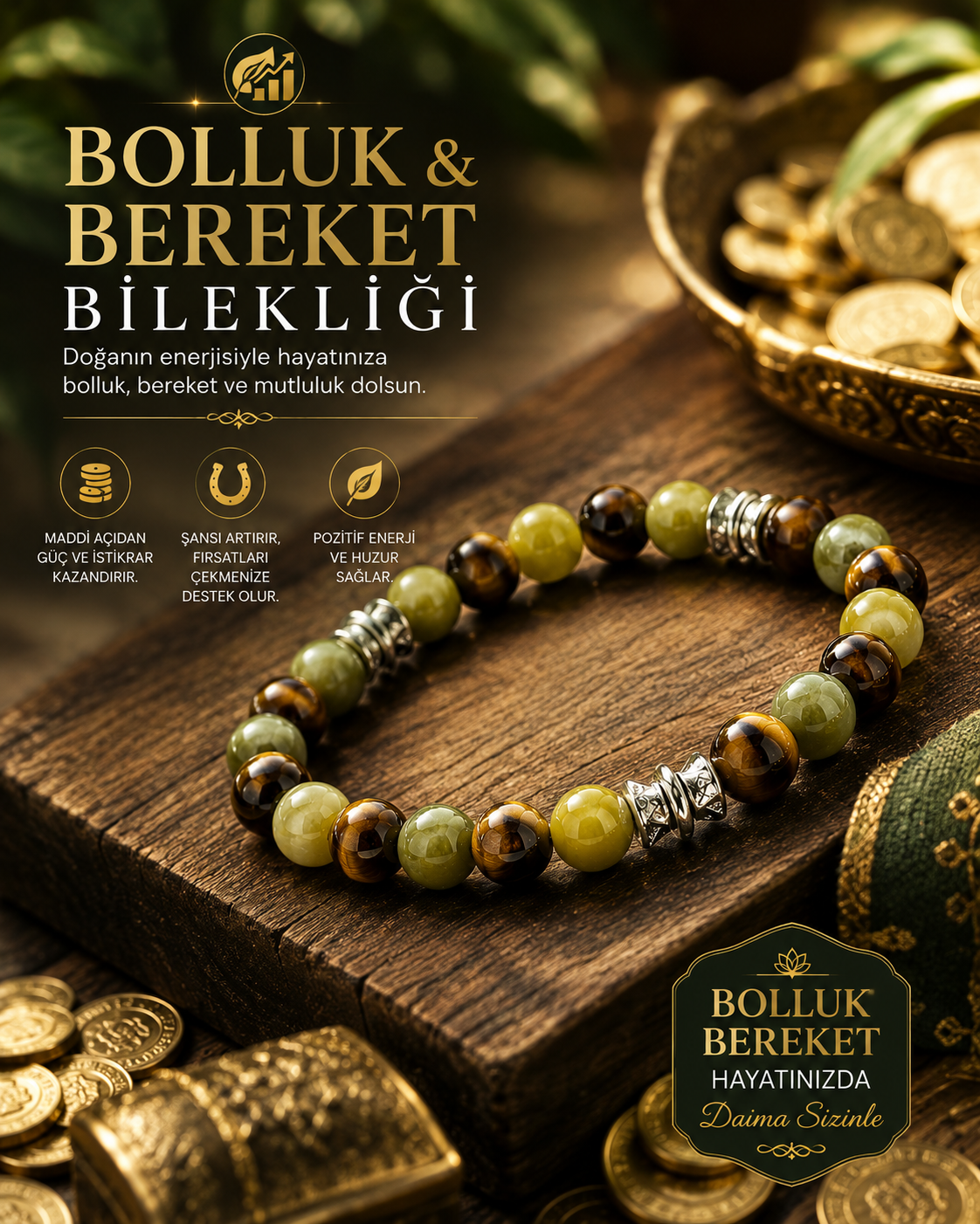 Mirify™ Bolluk Bereketlik Doğaltaş Bilekliği